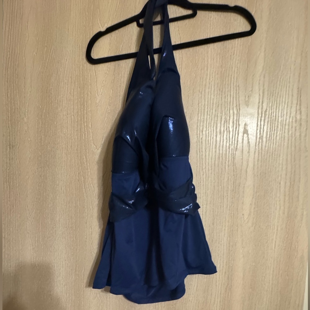 Mynah Navy Halter Swimsuit Top